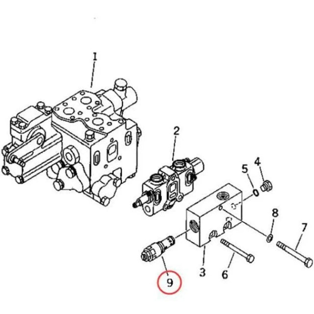 Avlastningsventil 700-24-52001 Passer til Komatsu Engine S6D125E-2 Bulldozer D85A-21 D85P-21 D85A-21B D85E-21 D135A-2 D135A-1