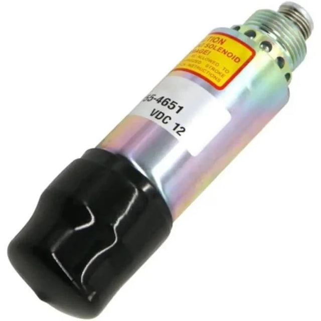 Se adapta a Caterpillar CAT 3114 3116 3126 Motor 446B Retroexcavadora CB-634D Compactador vibratorio Solenoide de parada de 12 V 155-4651 1554651 8C-3664 8C3664