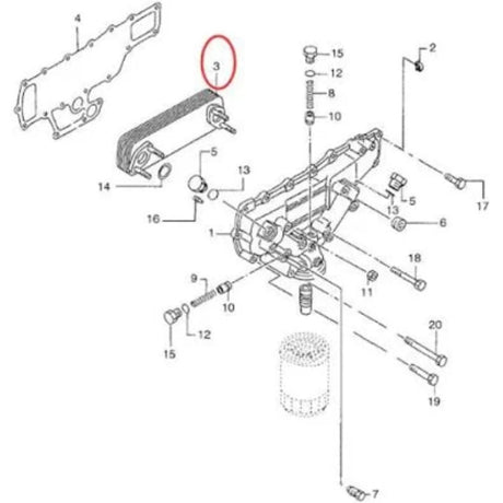 オイルクーラー VAME013360 ニューホランド E235SRLC E215 E160 EH160 EH215 E235SR用