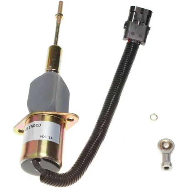 24V Electric Fuel Stop ShutOff Solenoid RE53560 Fits for John Deere Excavator 892ELC