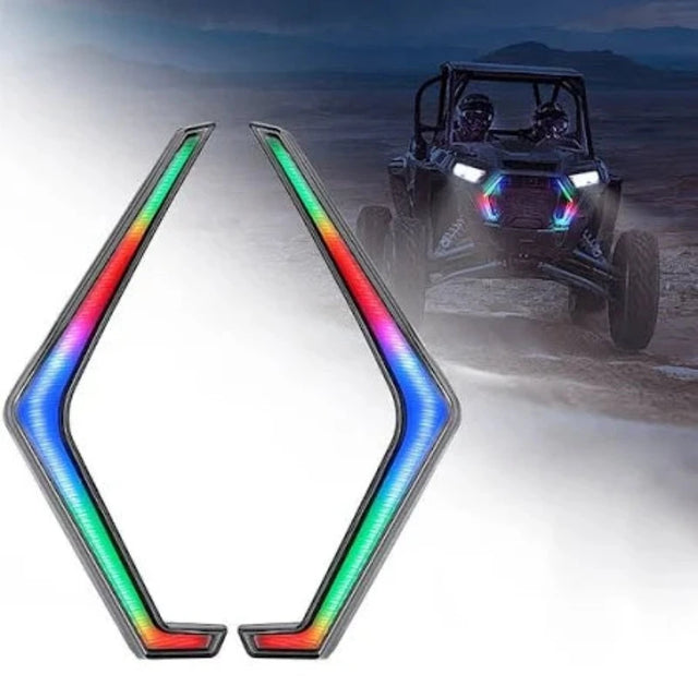 2 uds LED señal de giro RGB Fang Accent Light B0801-02102CL para Polaris UTV RZR XP 4 1000