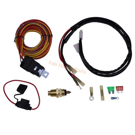 Spal 40/50 Amp Dual Fan Wiring Relay Harness Kit with Sensor 185FH FRH