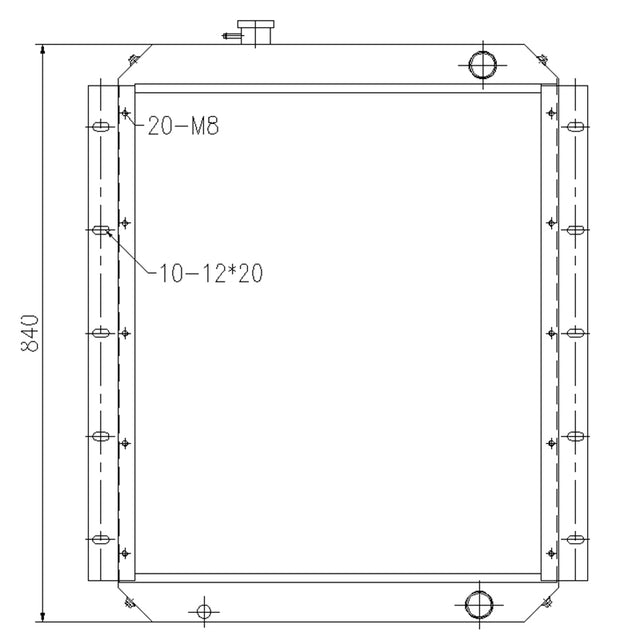 Radiateur de réservoir d'eau 4196096 pour moteur Isuzu 6BD1T, pelle EX200 EX200LC RX2000