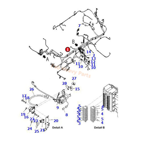 Wiring Harness 207-06-76511 Angkop para sa Komatsu Excavator PC350HD-8 PC350LC-8 PC300LC-8 PC300HD-8