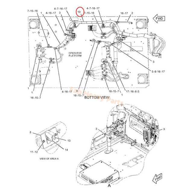 Wiring Harness 275-7004 2757004 Fits for Caterpillar CAT Excavator 320D 323D