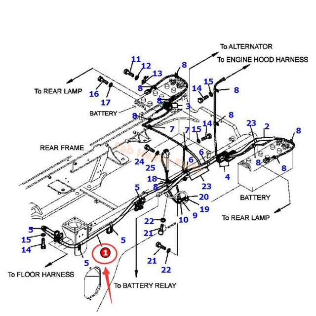 Wiring Harness 419-06-32345 Fits for Komatsu WA320-5 WA320-5L WA320L-5 Wheel Loader