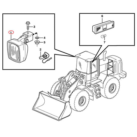 Werklamp VOE11170010 voor Volvo a25d a30d a35e a45g l110g l120g l150e l180h l50g l70f l90g p7110 p7170b sd110b sd115 sd135