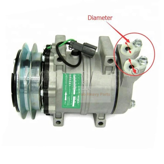 Compressore A/C DKS15CH 22B-979-1630 Adatto per escavatore Komatsu PC128US-2 PC138US-2 PC228US-3 PC308USLC-3