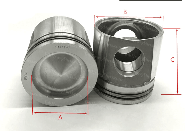 1 PCS Piston 4933120 for Cummins Engine ISCe ISC ISX, Electronic Injection - Fab Heavy Parts