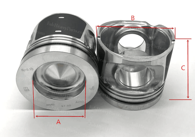 1 Set of Piston and Cylinder Sleeve for Volvo D6E Engine - Fab Heavy Parts