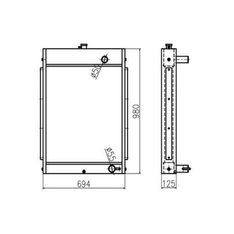 Para sa Hyundai Excavator R200W-3 Hydraulic Radiator Core Assembly 11ER-42490