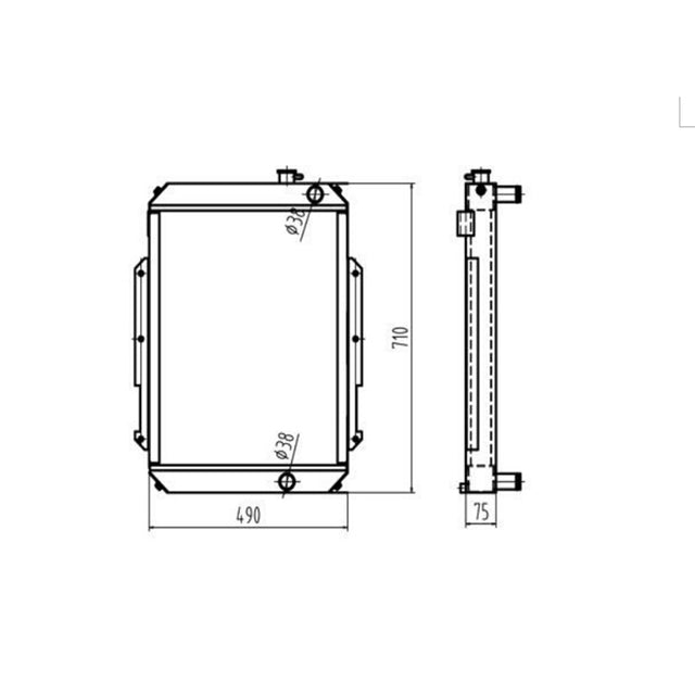 Voor Hyundai Graafmachine R55-7 R55W-7 Hydraulische Radiator Kernassemblage 11M8-40100