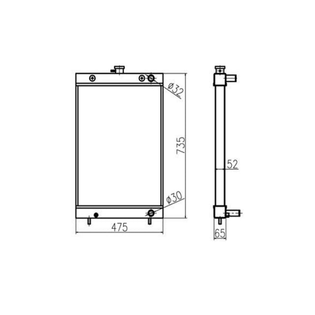 For Hyundai gravemaskin R55-9 R55W-9 Hydraulisk radiatorkjerneenhet 11M9-45010