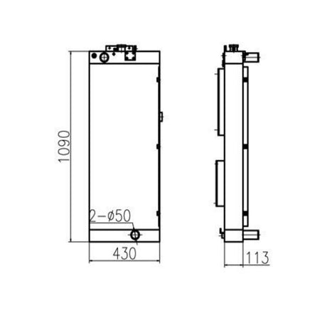 Para Hyundai Excavadora R210W-9 R210NLC-9 R210W-9-MH Conjunto de núcleo de radiador hidráulico 11Q6-44210 11Q6-44312 11Q6-44311 11Q6-44310