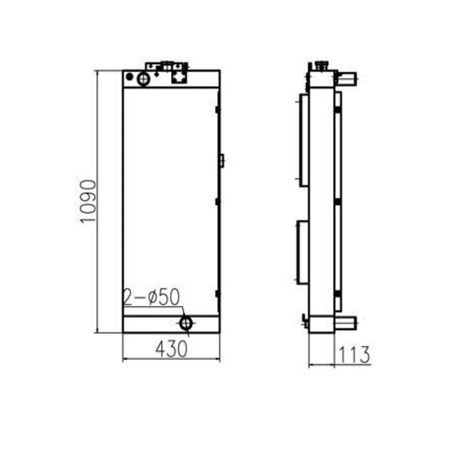 Ensemble de noyau de radiateur hydraulique, pour pelle Hyundai R210W-9 R210NLC-9 R210W-9-MH 11Q6-44210 11Q6-44312 11Q6-44311 11Q6-44310