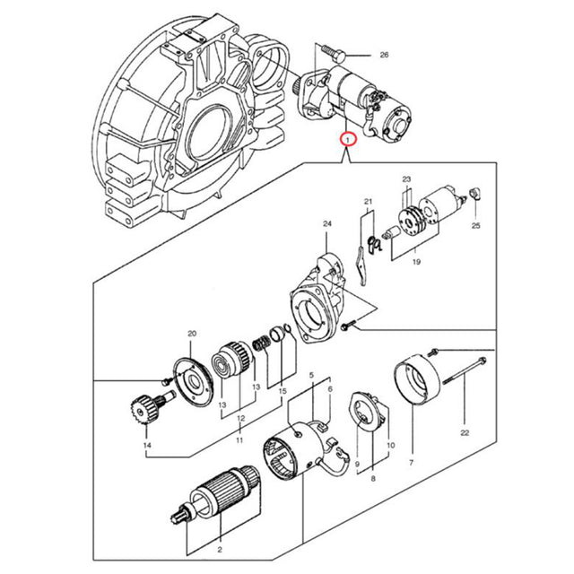 12V 9T Starter Motor 123900-77010 para sa Yanmar Engine 4TNE102 4TNE106 Doosan Excavator SOLAR 55-V 55W-V PLUS 75-V