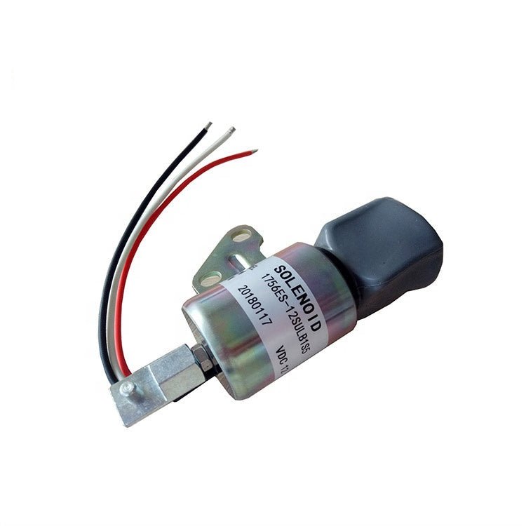 12V Shut Sown Solenoid 1756ES-12SULB1S5, 16851-57723, SA-4899-12 for Kubota Engine Z482 D722 D902 - Fab Heavy Parts