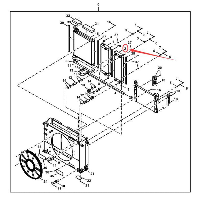 For Hitachi Excavator ZX650LC-3 ZX670LC-5G ZX670LCH-3 ZX670LCH-5G ZX670LCR-3 ZX670LCR-5G Hydraulic Radiator Core Assembly 4654973