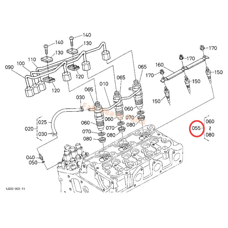 2 PCS Fuel Injector Assembly 16871-53904 for Kubota Engine Z482 Z602 Tractor BX1860 BX1870 BX2360 BX23S BX25 - Fab Heavy Parts