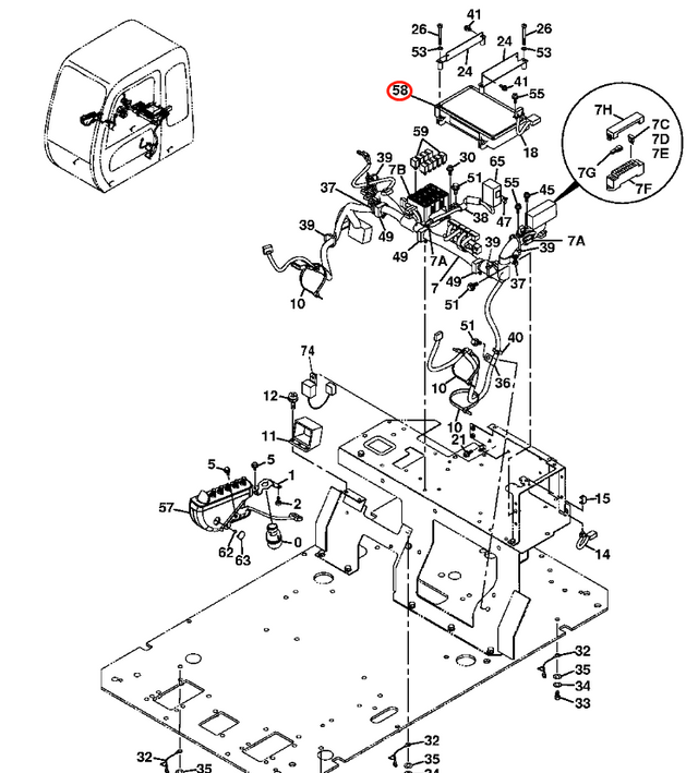 Ajoneuvon ohjain 9226757 Hitachi-kaivukoneeseen