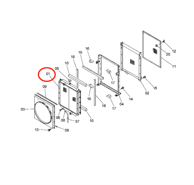 Para sa Hitachi FV30 ZX450 ZX470-5G ZX480MT ZX500LC Hydraulic Radiator Core Assembly 4466040