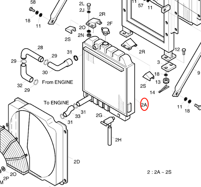 Hydraulikkühler 13840000-1 für Doosan Bagger S220LC-III