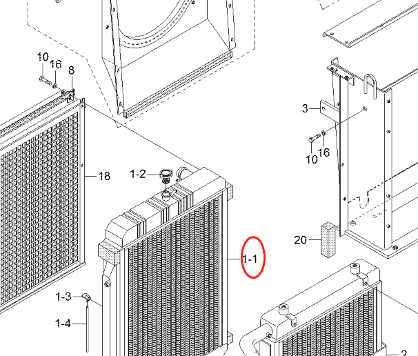 Voor Hyundai Graafmachine R210LC-7 R210-7 Hydraulische Radiator Kernassemblage 11N6-40190