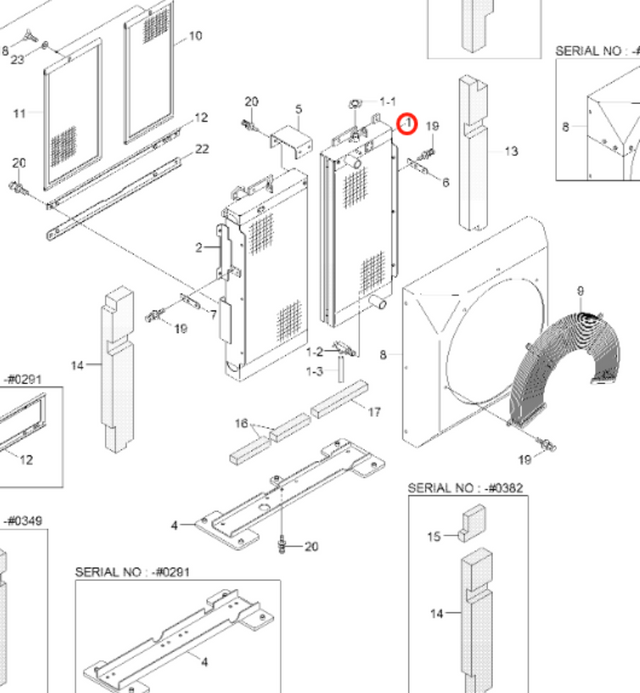 Ensemble de noyau de radiateur hydraulique, pour pelle Hyundai R210W-9 R210NLC-9 R210W-9-MH 11Q6-44210 11Q6-44312 11Q6-44311 11Q6-44310