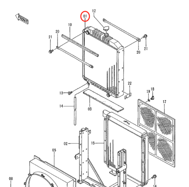 Hydraulic Radiator 4377396 for Hitachi Excavator EX450H-5 EX400-3 EX400-5 EX450H-3