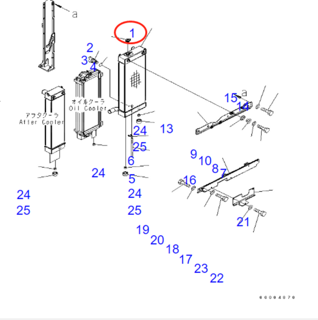 Past Voor Komatsu Graafmachine PC228US-3 PC228USLC-3 Hydraulische Radiator Montage 22U-03-22113