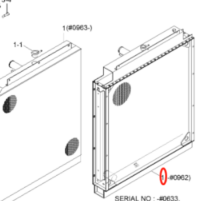 Radiateur hydraulique 11NB-45010 pour pelle Hyundai R450LC-7 R450LC-7A R500LC-7 R500LC-7A