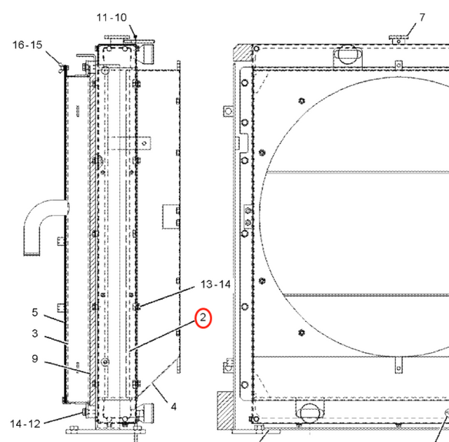 Radiateur hydraulique 1470448 147-0448, adapté à la pelle Caterpillar CAT E330B