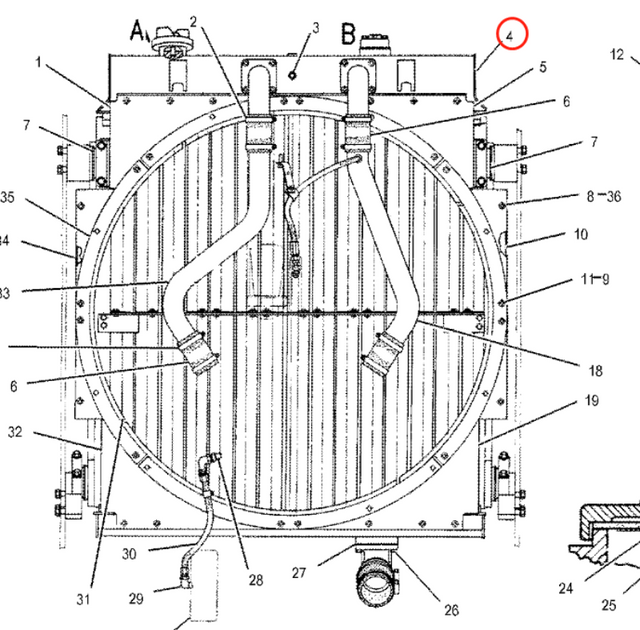 Hydraulic Radiator 7W2847 7W-2847 Fits for Caterpillar CAT D9N Tractor