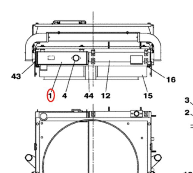 Hydraulisk radiatorkjerne LN002080 LN002730 Passer til Case CX360B beltegraver