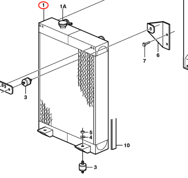 Hydraulic Radiator Core 14373456 for Volvo Excavator EW160