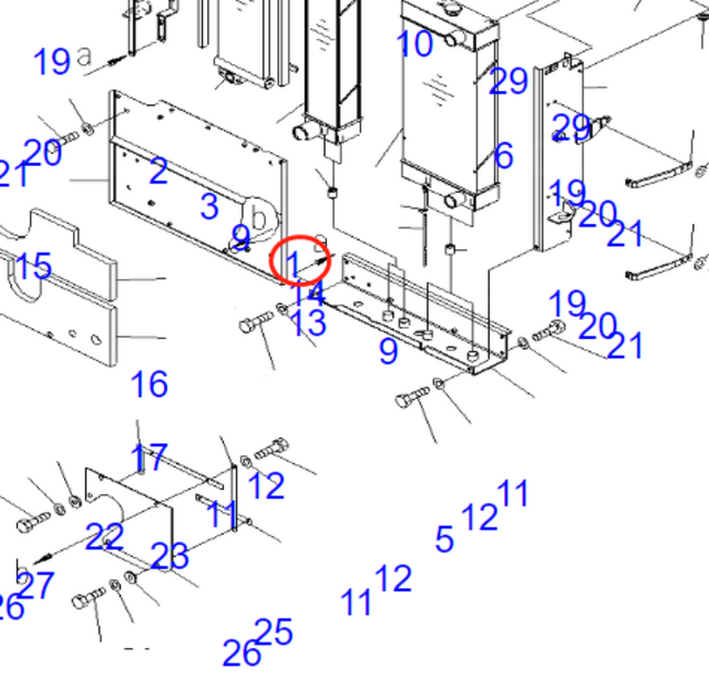 Fits For Komatsu Wheel Loader WA200-5 WA250-5 Hydraulic Radiator Core Assembly 418-03-31113