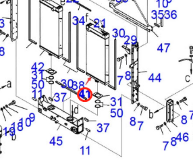 Passer for Komatsu hjullaster WA500-6 WA500-6R Hydraulisk radiatorkjerneenhet 425-033-2212