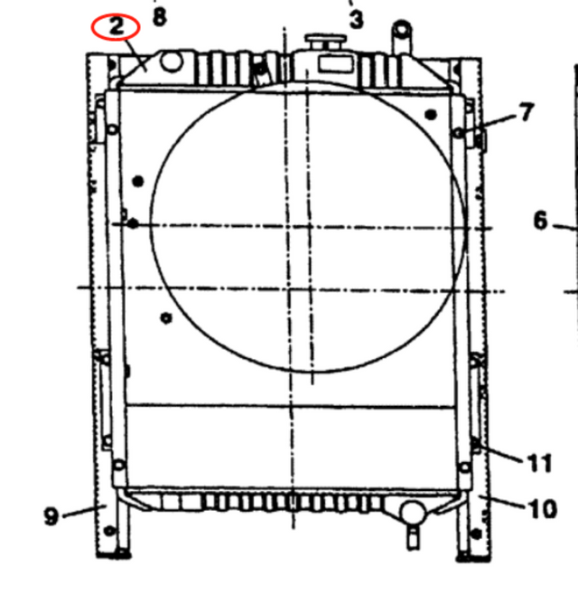 Past voor Case Graafmachine CX75SR CX80 Hydraulische Radiator Kernconstructie LN00108