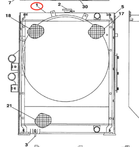 Angkop Para sa Case Excavator CX240 CX240LR Hydraulic Radiator Core Assembly LN00065