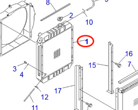 Fits For Komatsu Engine 4D102 Excavator PC75UD-3 PC75UU-3 Hydraulic Radiator Core Assembly 21W-03-31110