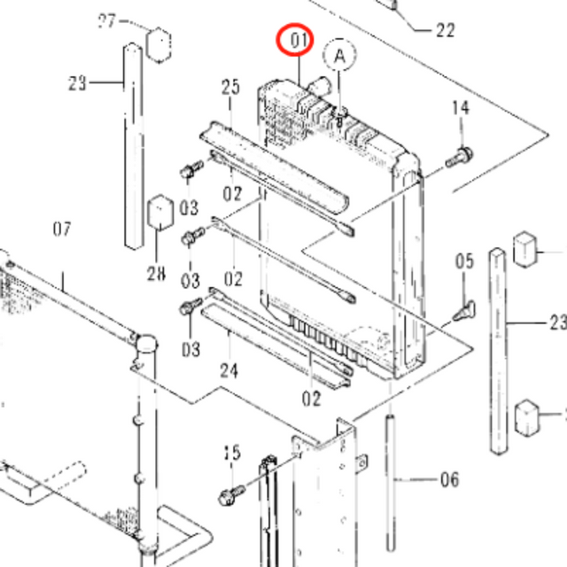 For Hitachi EX300-3 EX310-3C EX310H-3C Hydraulic Radiator Core Assembly 4345593