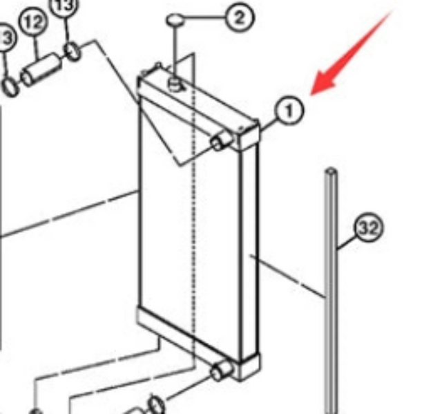 Adatto per il gruppo centrale del radiatore idraulico dell'escavatore John Deere 450DLC 4655008