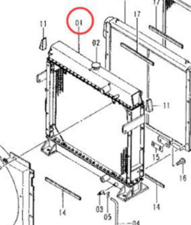 Hydraulic Radiator 4410245 Angkop para sa John Deere Excavator 550LC