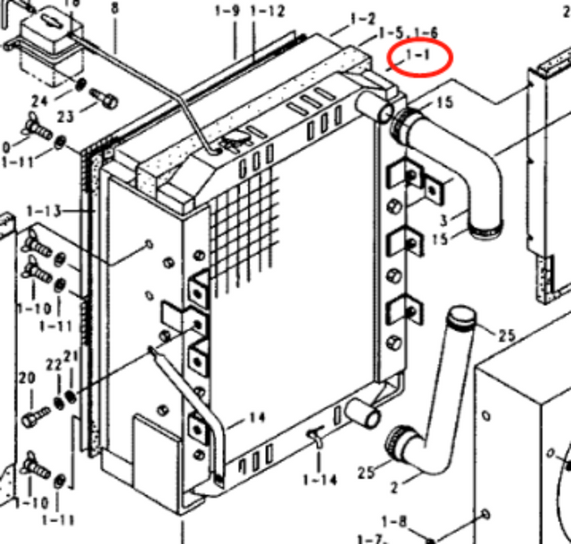 Radiador hidráulico 11E4-4002 11E44002 para excavadora Hyundai R200W R200W-2