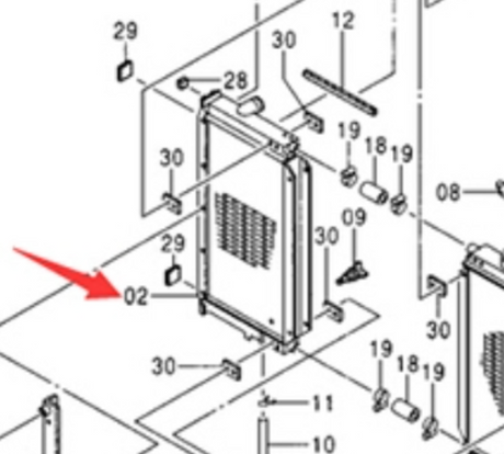 Para sa Hitachi Excavator EX300-5 EX370-5M EX385USR Hydraulic Radiator Core Assembly 4403413