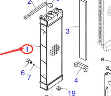 Convient pour l'excavatrice Komatsu PC200LL-8 PC220-8 PC220LC-8 PC240LC-8K PC240NLC-8K ensemble de radiateur hydraulique 206-03-21412