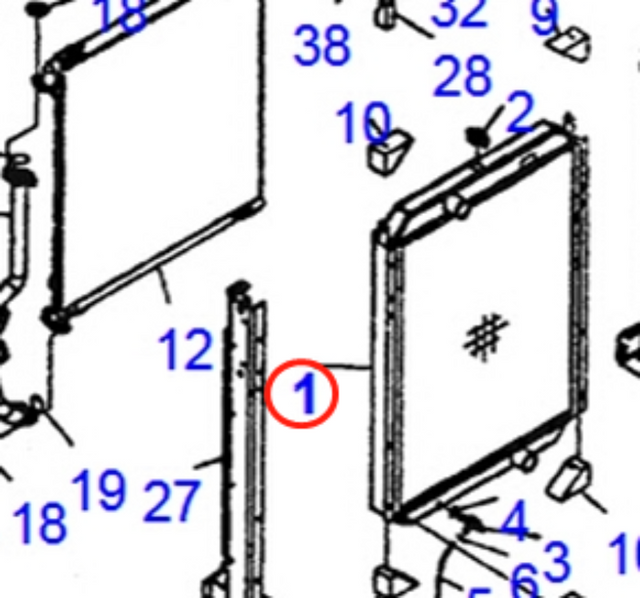 Fits For Komatsu PC300-7 PC350-7 PC360-7 Hydraulic Radiator Core Assembly 207-03-71110