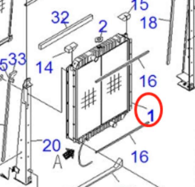 Fits For Komatsu Excavator PC600-6 PC600LC-6 PC650-6 PC650LC-6 Hydraulic Radiator Assembly 21M-03-11110