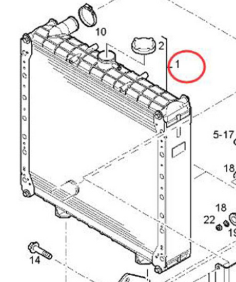 Jäähdytin 8049316 Kubota Ivecolle