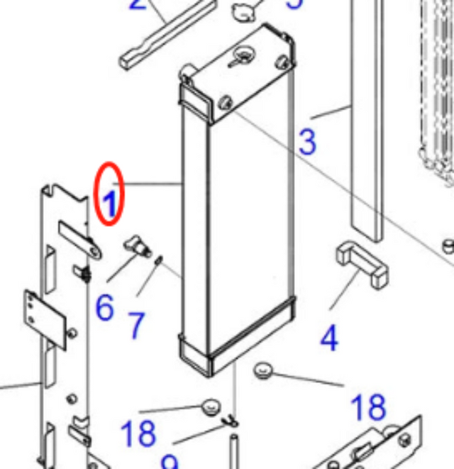 Angkop Para sa Komatsu Excavator PC290-8K Hydraulic Radiator Assembly 206-03-22111